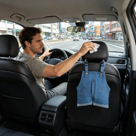 Genérico Porta Pañuelos para Coche,Cubierta Ajustable Dispensador Interior Automotriz,Dispensador de Pañuelos Vehicular - Compatible con Vehículos, Remolque, Autocaravana, Sedán Y Camión
