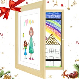 Picture Frame Children's Drawings, Children's Art Frame Front Opening A4 Frame, Art Frame Children, Artwork Display Storage Frame for Children, Artwork Display Storage Frame for Children, Wood