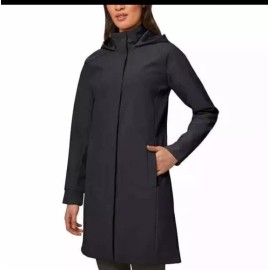 Mondetta Women's Long Softshell Jacket, Black, Size S - NWT