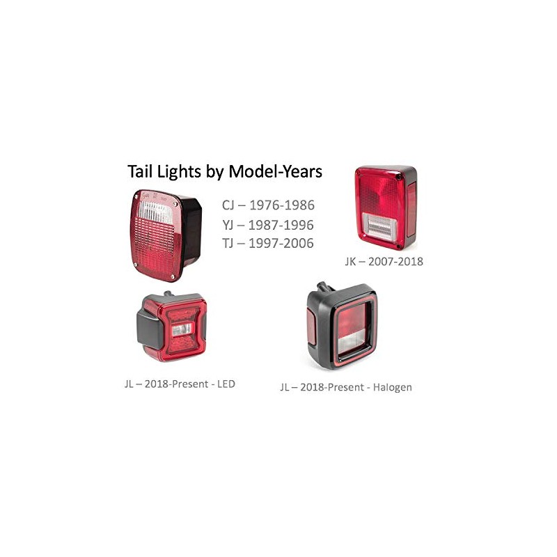 JeepTails Bigfoot Horns and US Flag Tail lamp Light Covers