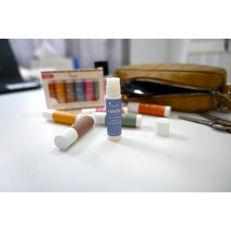 6er Set Bio Lippenbalsam - 100% natürlich - 6 Geschmacksrichtungen