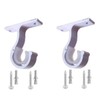 Curtain Rod Brackets 2pcs White Curtain Rod Holder for Drapery
