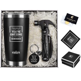 KINBATA Birthday Gifts for Men-Fathers Day Best Gifts for Him Awesome Gifts for Dad Inspirational Gifts for Women Mothers Day Anniversary for Husband Coworker Tumbler Multitools