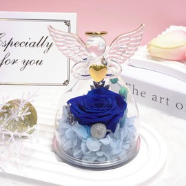 Sunia Gifts for Women Christmas, Eternal Rose Angel Figure Gifts for Mum, Eternal Flower Angel Gifts, Birthday Gift for Women, Real Roses, Mother Grandma Gift, Christmas Valentine's Day