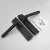 Decoranddecor Hera Matt Black Knurled Backplate Door Handles Set –