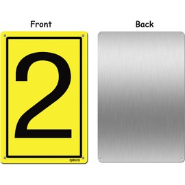 QIRVIX Metal Numbers 1-99 Yard Sign 8"x12" Yellow
