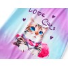 Tebbis Trendy Cute Cat Pajamas for Big/Teen Girls 2-Piece Soft