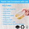 Deli Containers Plastic Containers with Lids for Food, (8 oz