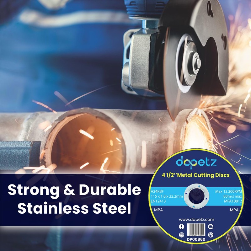 Dapetz ® 4.5" Ultra-Thin Metal Cutting Discs (115mm) for Angle