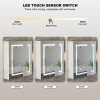 Mepplzian Large LED Bathroom Mirror Cabinet Touch Switch 3 Colors