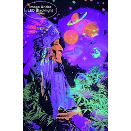 Studio B Peace Pipe Universe - Laminated - Non-Flocked Blacklight Poster - 24.5" x 36.5"