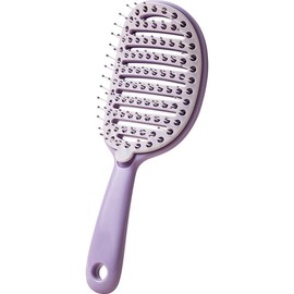 Self-cleaning rib comb, portable massage comb for wet and dry use Vented Detangling Brush for Wet or Dry, Thick, Coily, and Curly Hair | Curved Vent Brush for Blow Drying