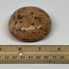 125.7g, 2.3"x2"x1.1" Natural Untreated Orange Calcite Palm-Stone Crystal Polished Gallet