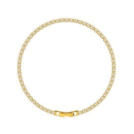 Tennis Bracelet for Women Gold Cubic Zirconia Moissanite Bracelet Classic Tennis Bracelet Fashion Jewelry (gold)