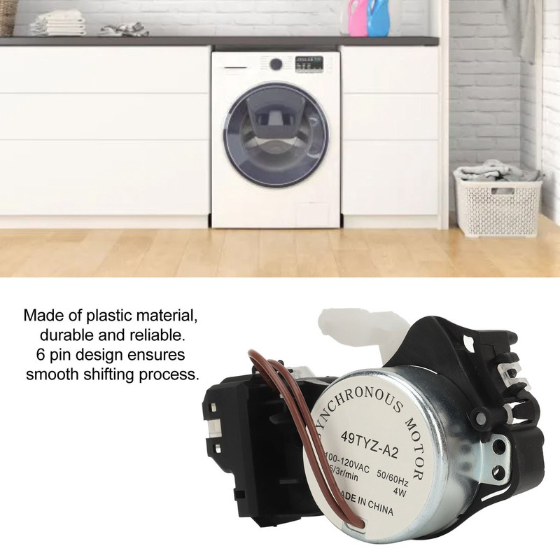 Washing Machine Shift Actuator 6 Pin Plastic Low Noise Low