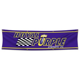 ENMOON Car Motor Oil Racing Banner Flag is compatible with Royals Purples Banner Flag (2x8Ft,150D Poly) For Shop Garage Man Cave Decor