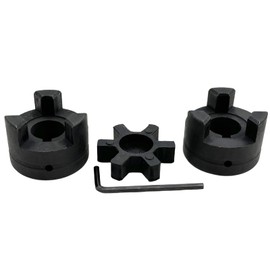Saelno 3/4" to 3/4" L075 Flexible 3-Piece L-Jaw Coupling Coupler Set & Rubber Spider for Log Wood Splitter,L Flexible Coupling L075-3/4-3/4