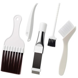 4 Stück Kondensator Kamm Lamellenkamm, Bürste für Klimaanlage Reiniger, Wärmepumpentrockner Reinigungsbürste, Kondensator Kamm Trockner Lamellenreinige für Fin Spule Kondensator