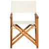 Solid Acacia Wood Director Chair in Brown and Cream 100%