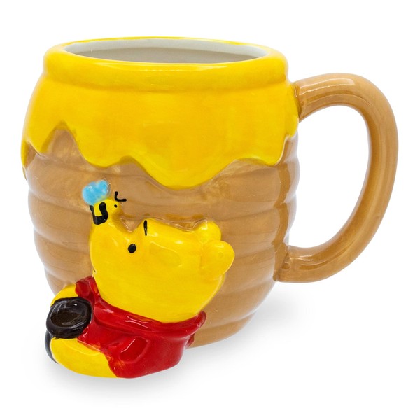 Silver Buffalo Winnie the Pooh Honey "Hunny" Pot Ceramic 3D Sculpted Coffee Mug, 23 Ounces
