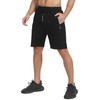 JustSun Men's Shorts, Sports Shorts, Cotton Stretch Fabric with Zip,