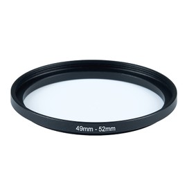 49mm to 52mm Step-Down Ring Filter Adapter,for All Brands UV ND CPL, Metal Ring Step-Down Rings Adapter Filter (49mm-52mm)