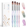 MelodySusie 4Pcs Acrylic Nail Brush Set, Size 8//10/12/14/ Professional Nail