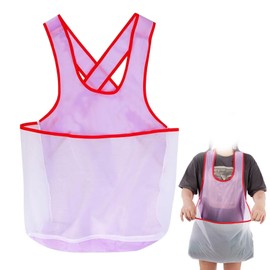 Portable Clothes Drying Apron, Large Capacity Waterproof Laundry Apron with Pouch, Gardening Apron Fruit Picking Bag, Oxford Fabric with Mesh Sleeveless Apron, for Cloth Drying, Fruit Picking