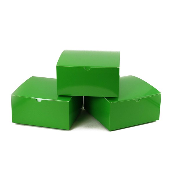 Tytroy Pack of 10 Green Paper Gift Boxes with Lids Tuck Top Craft Box Bakery Box (10 pc)