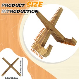 2 Pack 7.2" Wood Cookbook Stand, Recipe Book Holder for Kitchen Counter, Tabletop Easel Plate Display Stand, Picture Frame Stand Rack for Desk Photo Pictures Decoration Reading (2 Pack)