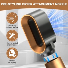 Pre-Styling Dryer Nozzle for Dyson Airwrap Styler Attachment,Replacement Pre-Styling Dryer for Air wrap HS01 HS05 Accessories (Gold)