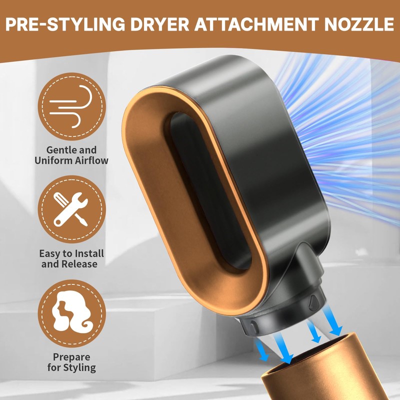 Pre-Styling Dryer Nozzle for Dyson Airwrap Styler Attachment,Replacement Pre-Styling Dryer