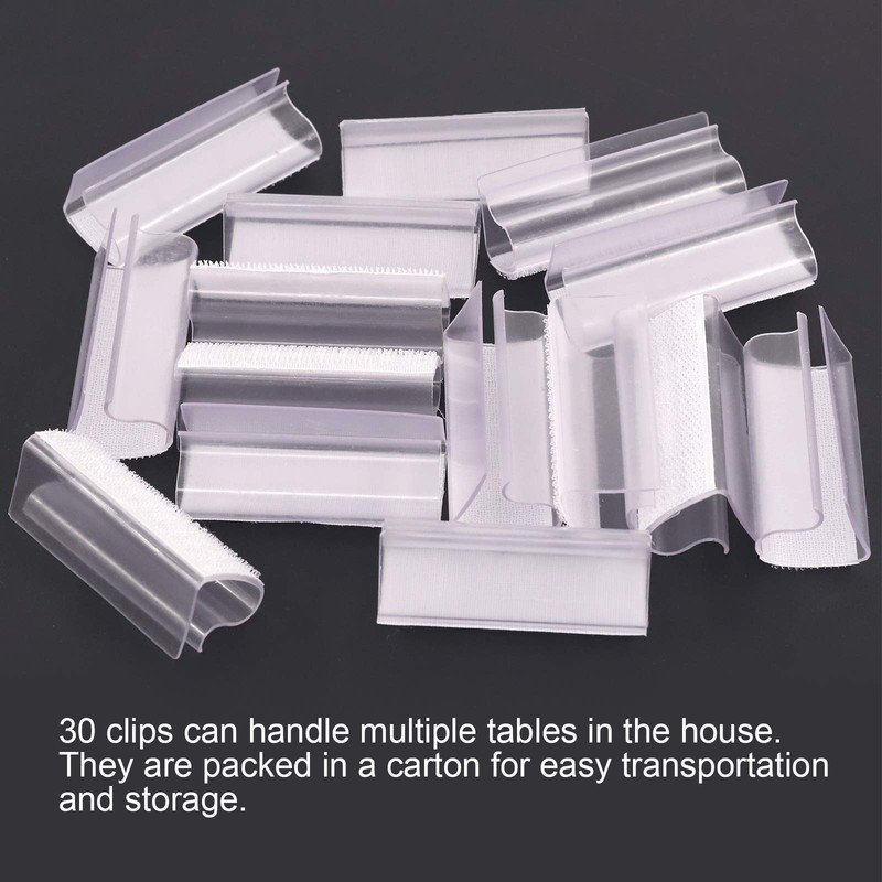 Glarks 30 Pack Rectangular Shape Plastic Table Cover Clips Tablecloth