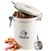 Geyecete dog treat jar dog treat container with spoon stainless