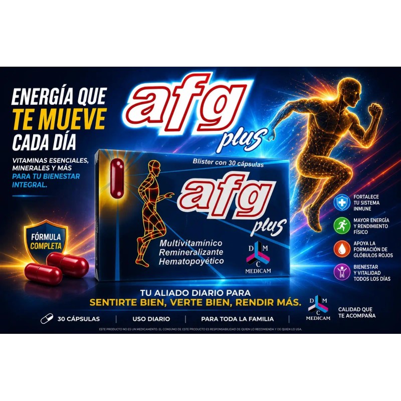 Afg Plus Multivitaminico Caja C/30 Sabor Sin Sabor