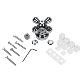 Danco 46004P Cross-Arm Tub/Shower & Sink Faucet Handle, Fits 2-3 Handle Faucets, Does NOT FIT Delta & Moen FAUCETS, Chrome/White Porcelain 2-Pack