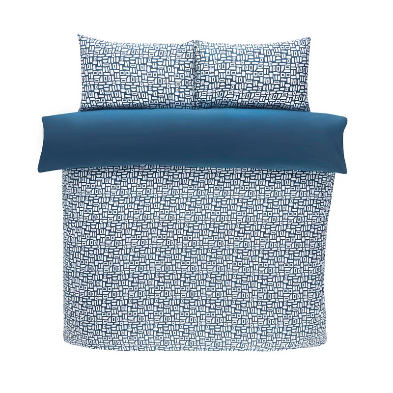 Rapport Home Pebbles Microfibre Duvet Cover Set Single-size Bedding Blue