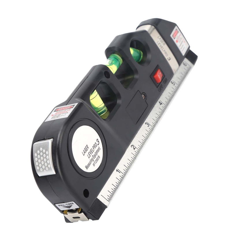 Laser Spirit Level Multifunctional Horizontal Ruler Measuring Tape Measure Ruler