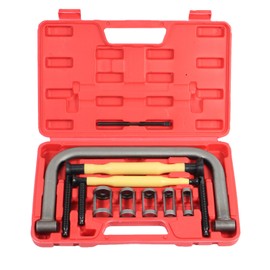 QUNNIE Valve Spring Compressor Tool, 12Pcs Valve Lapper Tool Auto Compression C-Clamp Service Kit, Valve Removal Grinding Set Fit for Moto/ATV/Car/Small Engine Vehicle