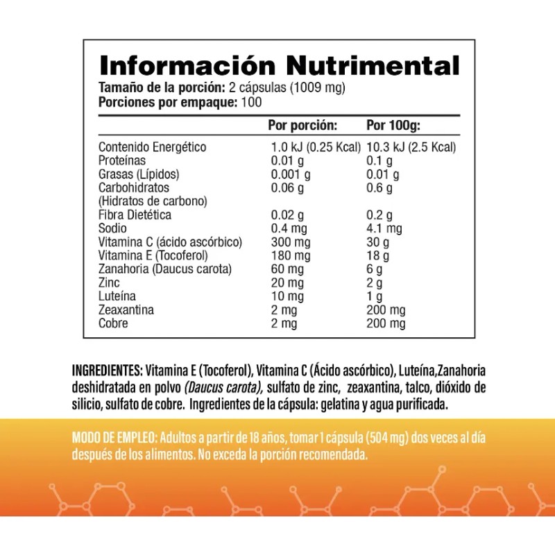 Focus Max Lutena Zeaxantina 160 Cpsulas Naturagel Sin Sabor