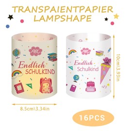 16 Lanterns, Table Decoration for School Boy, Decorative First Day of School Boy Table, School Introduction Decoration with Colourful ABC Sugar Cone, Lantern Table Decoration Finally School Child