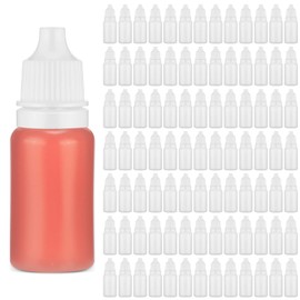 TrelaCo 300 Pcs Plastic Dropper Bottles Bulk 15ml Squeezable Eye Liquid Dropper with Caps Clear Refillable Bottle for Liquids Oils Essence Paint