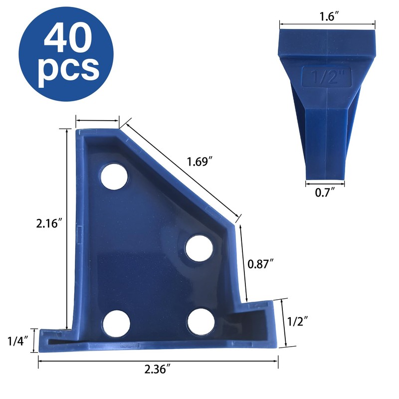Socpuro 40 Pack Flooring Spacers, Laminate Wood Flooring Spacer Tool