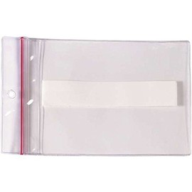 SUPERSCAN Press-On Vinyl Envelopes Reclosable 5-inch x 8-inch Clear 25/Case (LH237)