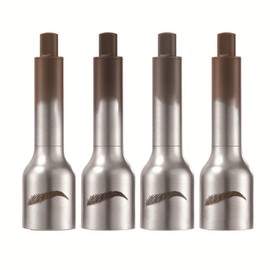 mashaop Spinleaf Eyebrow Pen, Browfection Angled Brush and Dip, Browfection 4d Eyebrow Pen, Eye Browbrush for Women, Liquid 4 Colors Brow Brush, Long Lasting Waterproof (CHOCOLATE)