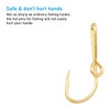 Fish Hook Hat Pins WHYHKJ 4pcs Gold Fish Hook Hat