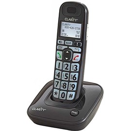 Clarity Dect 6.0 Amplified Low Vision Cordless Phone with CID Display D703,Black