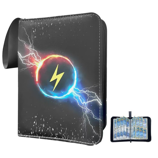 Trading Card Binder with Zipper - 4-Pocket 50 Pages Holds