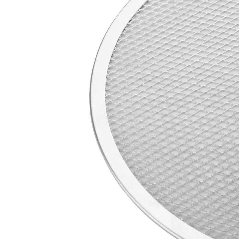 Vogue Aluminium Pizza Screen 30.5 cm/12 inch, Grey, Aluminium, Flat