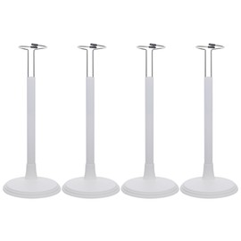 DOITOOL White Adjustable Doll Stands for 8 to 12 Inch Dolls, 4PCS Doll Stand Display Holder Action Figure Stands Figures Display Rack Doll Bracket Bear Stand for Action Figures